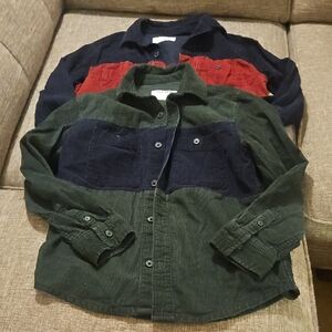 Old Navy Corduroy Shirt in Green and Red